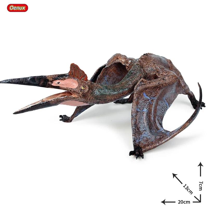 Oenux Classico Giurassico Dinosauro Giocattolo Quetzalcoatlus Ljahjas Pterodattilo Action Figures Animali Modello PVC Collezione Giocattolo per Bambini