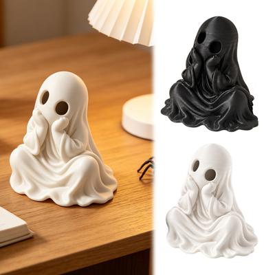 Жуткие украшения для дома, 3D-печатная фигурка привидения на Хэллоуин, Милый декор для стола с подбородком, Декорация для вечеринки, Забавная фигурка и украшение для стола