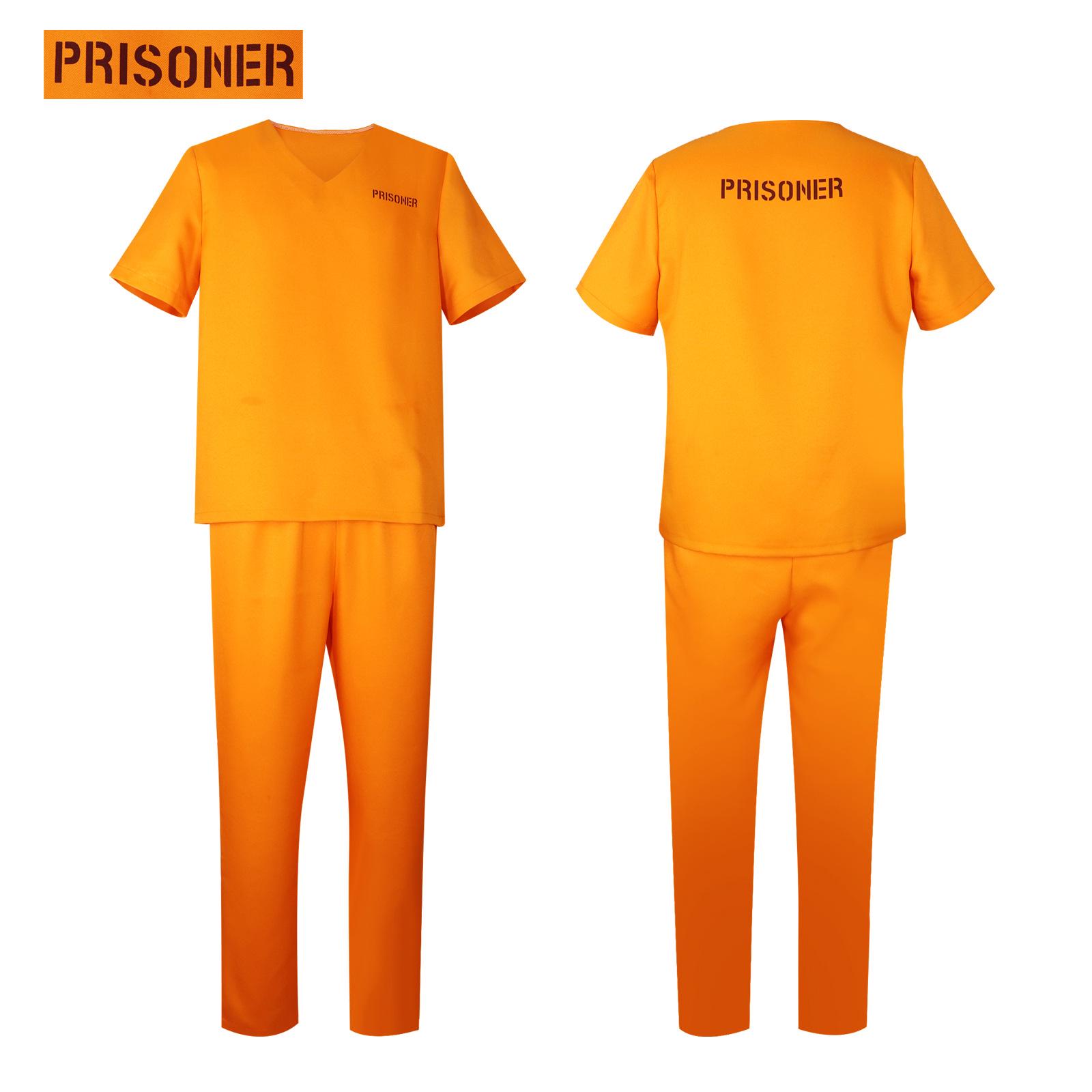 

Orange Prison Inmate Halloween Costume - Adult & Child Role Play Outfit XXL