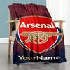 Arsenal Personalized Text Blanket Cozy Customizable Blanket Durable Comfort Throw For Chair Seaside Bedding Bed Four Seasons Universal
