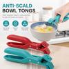 Pinzas de silicona multifunción antiescaldaduras para cuencos, resistentes al calor, con mangos para utensilios de cocina con revestimiento antideslizante