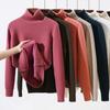 Turtleneck Sweater Women Lined Warm Sweater Knitted Pullover Autumn Winter Streetwear Jersey Knitwear Jumper