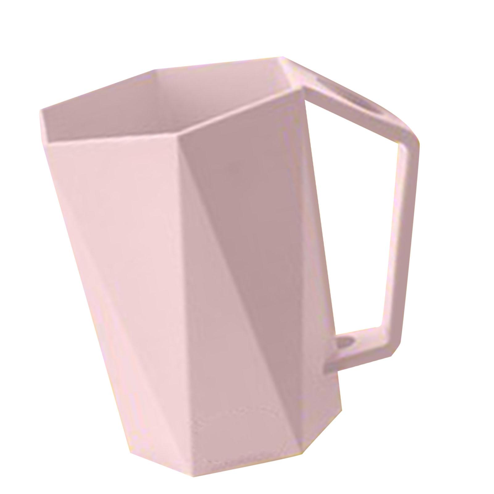 

Geometric Toothbrush Holder Reusable Hexagonal Shape Mouthwash Cup with Hole for Bathroom
