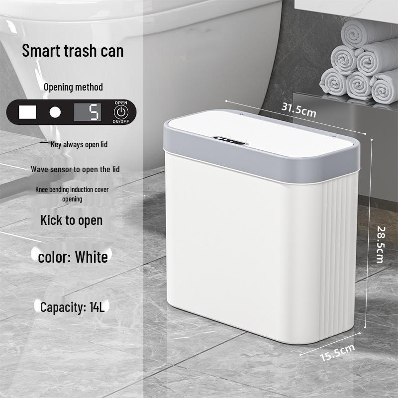 2025 Smart Induction Trash Can: Automatic, Hygienic, Light Luxury Design for Home