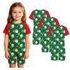 Kids 3pcs Adaptive Printed Romper Round Neck Short Sleeve Anti-strip Back Invisible Zipper Special Needs Jumpsuit