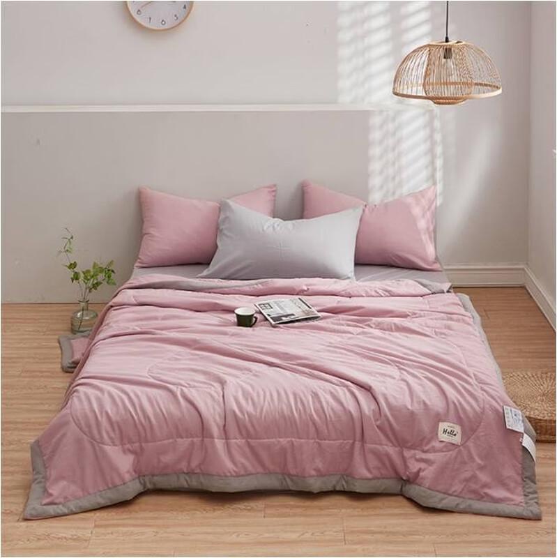 Grace Solid Color Washed Cotton Summer Quilt