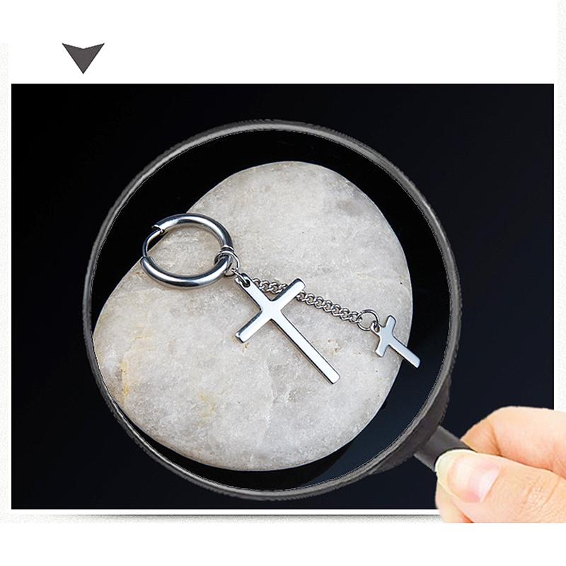 Earrings Simple Gift Women Men Stainless Steel 1 Piece Hipster Personality Fashion Ear Jewelry Tassel Handmade