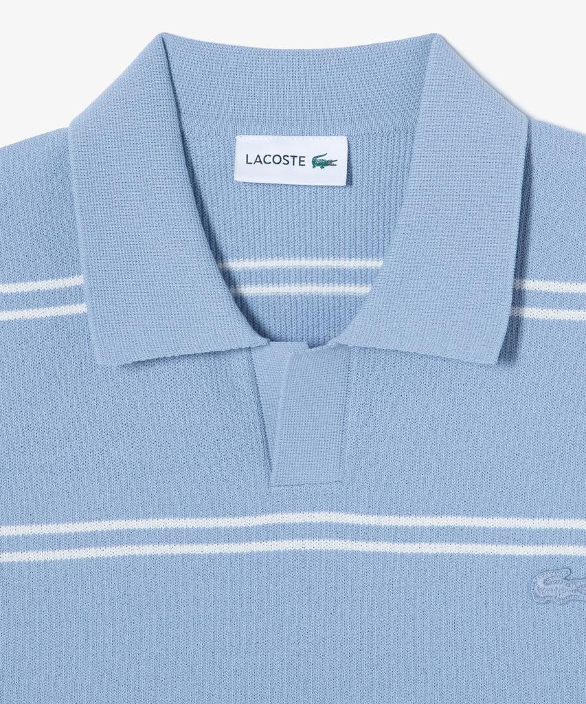 LACOSTE Men'S Open Collar Pinstripe Short Sleeve Sweater Polo Shirt Ph396E-56G Aey