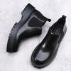 Martin boots men's winter British style platform Chelsea men's boots velvet high-top leather boots trendy versatile short boots