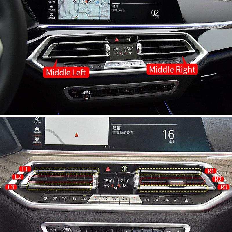 For BMW G05 G06 G07 Car Front Air Vent Grille Clip Trim Parts A/C Outlet Repair Kits For BMW X5 X6 X7 -