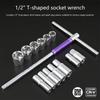 Telescoping Lugs Nut Wrench Spanner Set With 300Nm Torques Capacity Ergonomic Handle For Car Tire Maintenance And Repair
