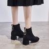 Fashion Ankle Boots for Women Zip Chunky Heel Soft Plus Big Size Booties Sale On Promotion Goth Large Warm Autumn Hot Woman Short Shoes