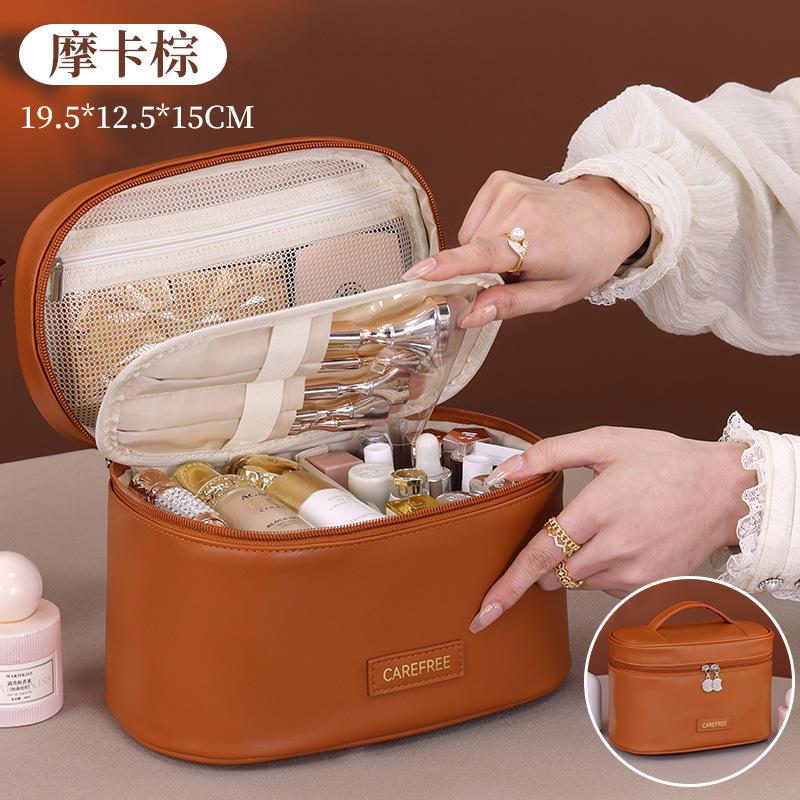 Cross Border New Oval Makeup Bag Large Capacity Portable High-end Cosmetic Storage Toiletry