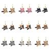 Fun Cartoon Cute Kitten Earrings, Creative Simple Earrings Animal Earrings