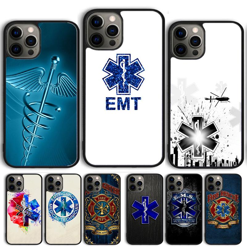 EMT Fireman Fire Rescue Coque Shell For iPhone 17 Air 15 16 14 13 12 Pro Max 11 Pro Max Plus Phone Case Cover