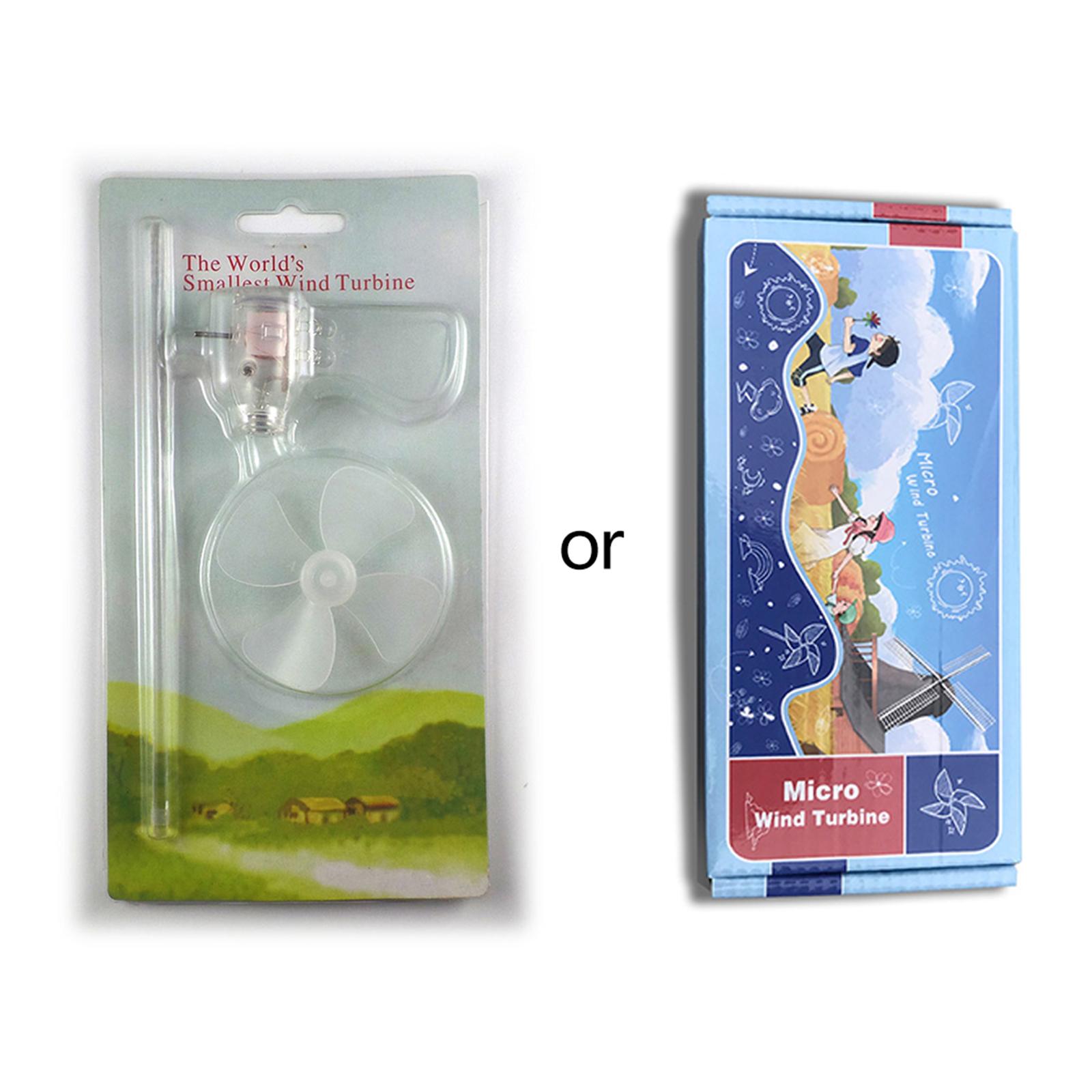 

Smallest Mini Wind Turbines Generator LED Light Wind Mill Toy Teaching Model Education Toy Science Gift for Kids Friends 1