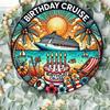 Metal Wall Art Tropical Birthday Nautical Round Home Decor Room Party