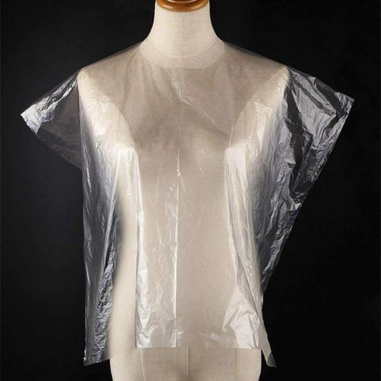 100 szt. Jednorazowe Przezroczyste Peleryny Fryzjerskie Domowy Barber Farbowanie Włosów Peleryny Fartuchy