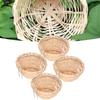 4Pcs Hook Design Bamboo Bird Nest Hand Woven Weaving Bird House Bird Nest With Hook  Cockatiels