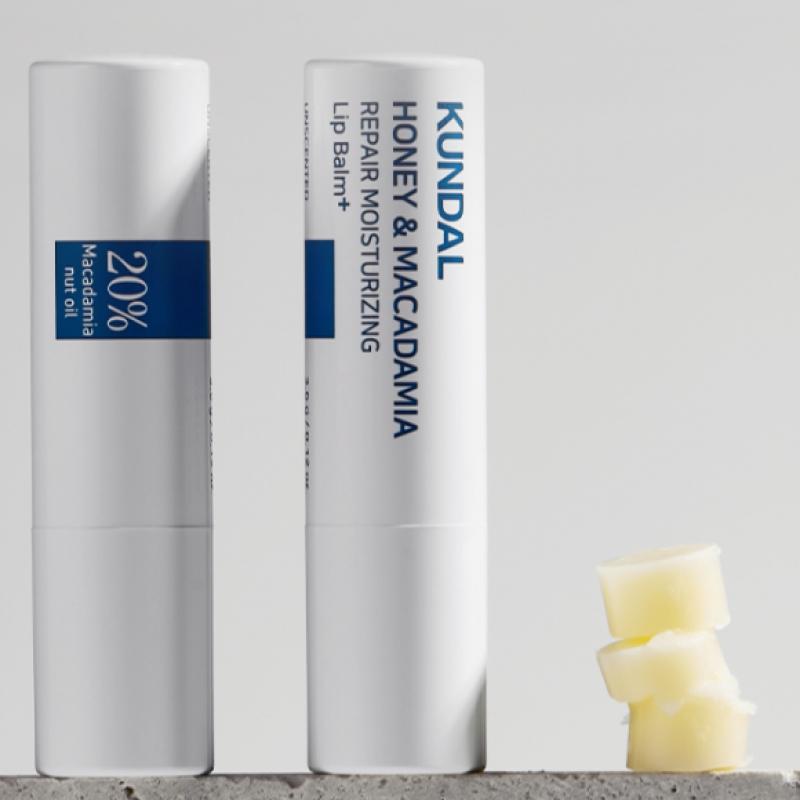 Kundal Honey   Macadamia Repair Moisturizing Lip Balm Unscented 3.6g X6ea
