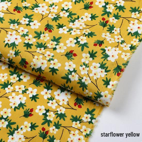 Pure Cotton Floral Poplin Fabric for Girls' Summer Dresses – Fresh Pastoral Print