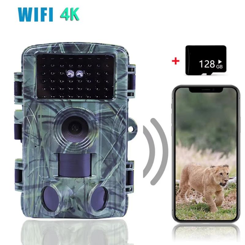 60MP WIFI Outdoor Jagd Wildkamera PR1600 4K Wildtierkamera Bewegungserkennung Nachtsicht Wasserdichte Fotofalle