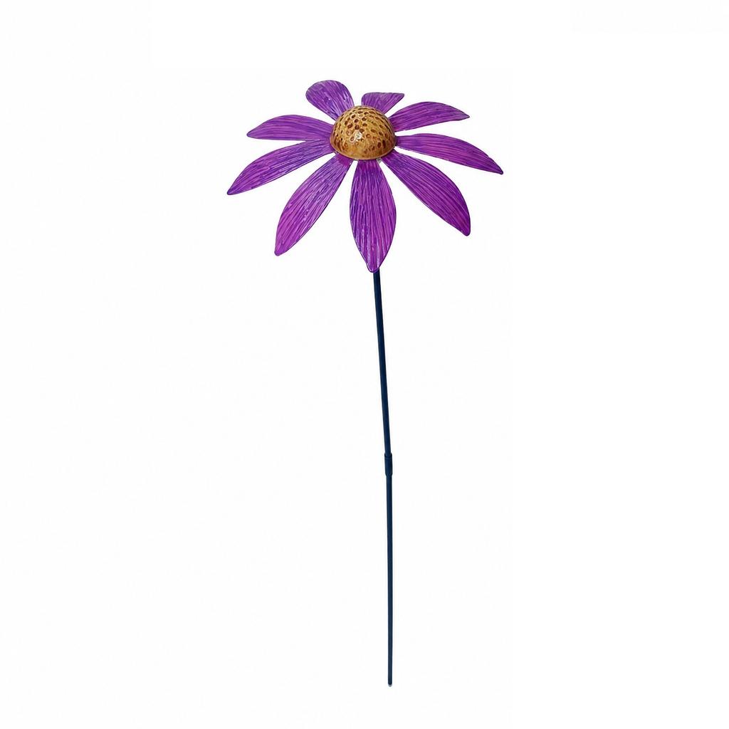 Rustic Style Metal Garden Decoration Flower Stake with Durable Construction and Detailed Petal Design for Outdoor Yard and Garden Use