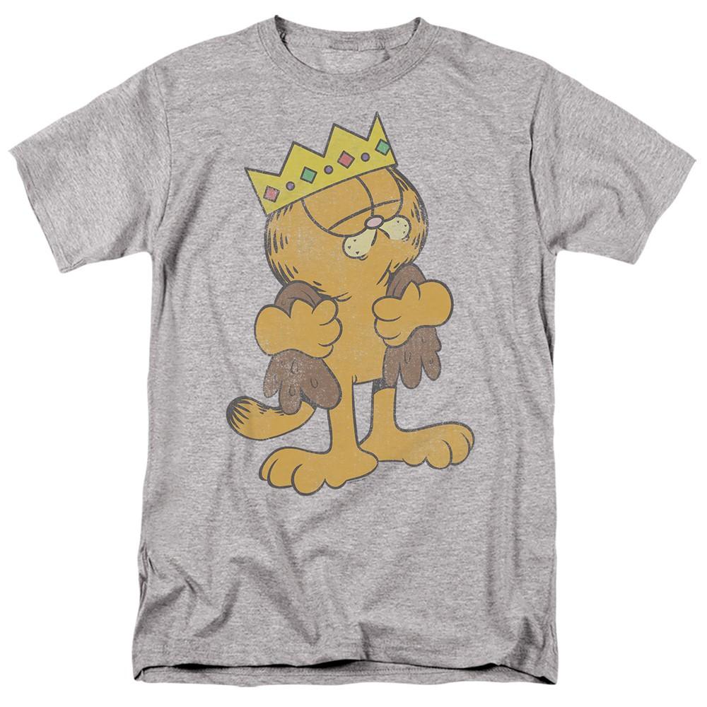 Garfield - King Garfield - Adult Unisex Short Sleeve T-Shirt - Gray S
