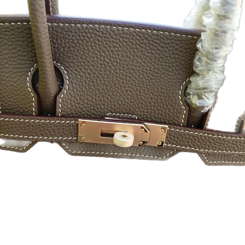 Special offer, original single pair of wax thread, hand-sewn platinum, platinum bag, handbag, casual display, young selection of silver buckle