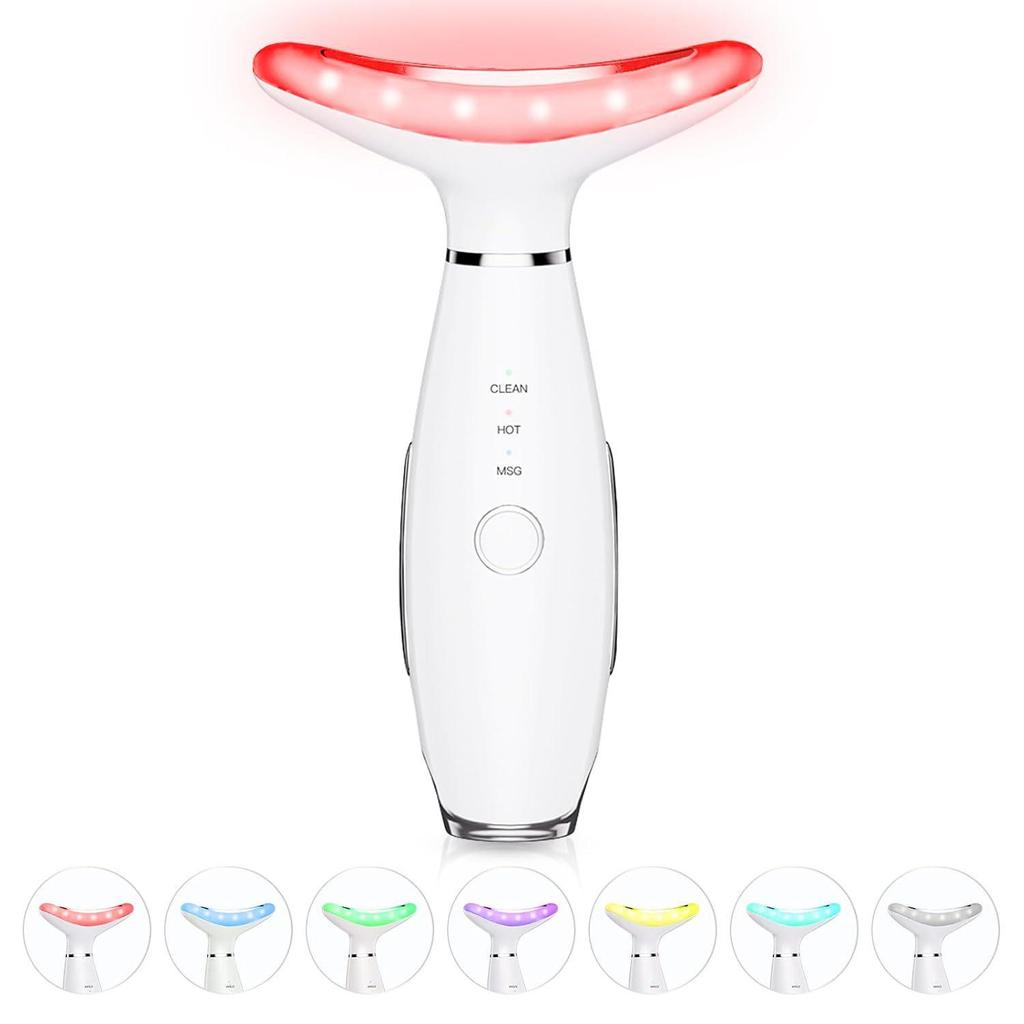 Cross-Border 7-Color Neck Wrinkle Massager & Vibration Beauty Device