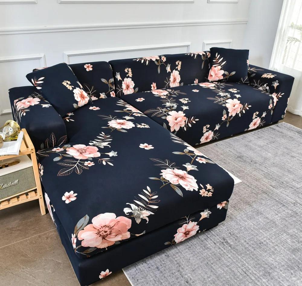 Universeller bedruckter Sofabezug mit geometrischem Muster, dehnbar, für Wohnzimmer, Couchschutz, waschbar, Dekor, Chaiselongue, Sofabezug