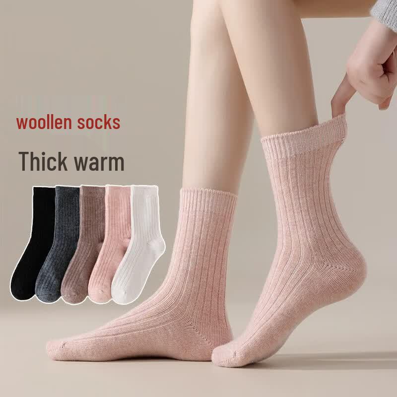 Qiansi Niao Women s Striped Mid-Calf Casual Socks (3 Pairs)