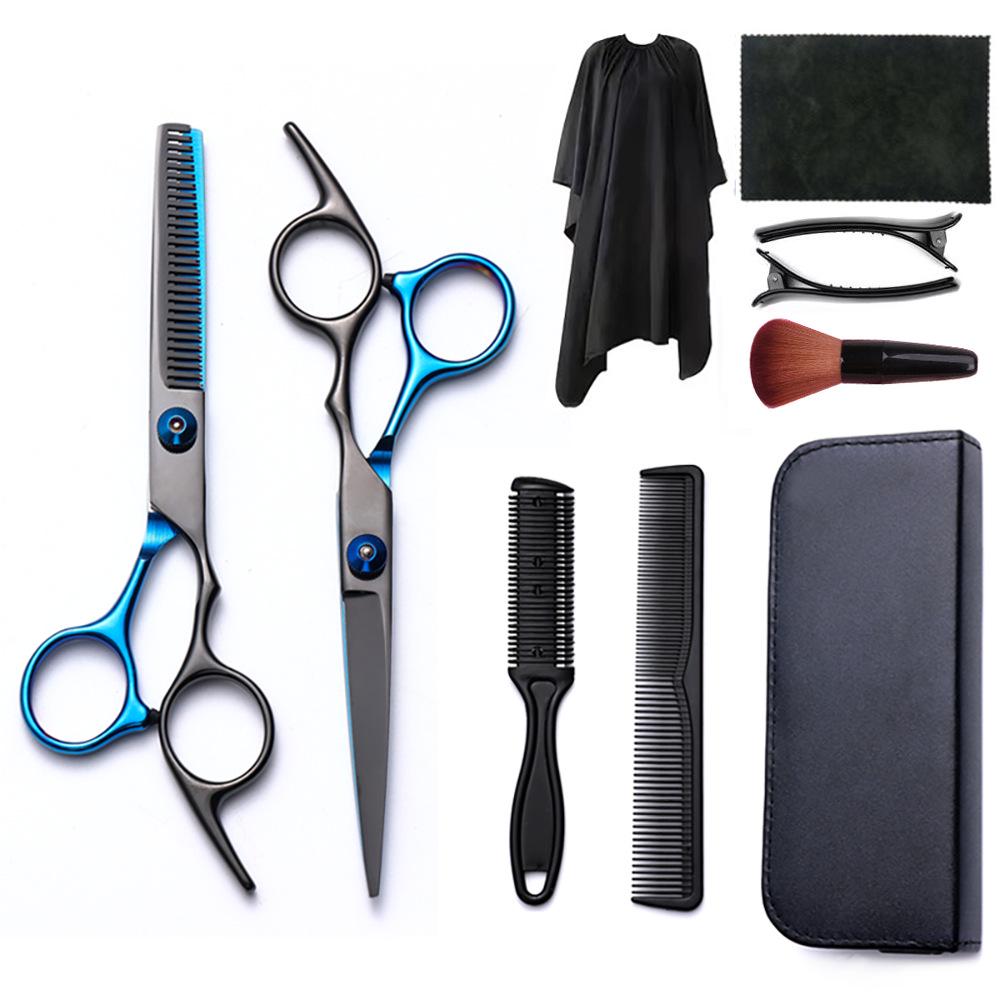 Hairdressing Scissors Set: Colored Straight-Tooth & Thinning Bangs Scissors for Professional Stylists
