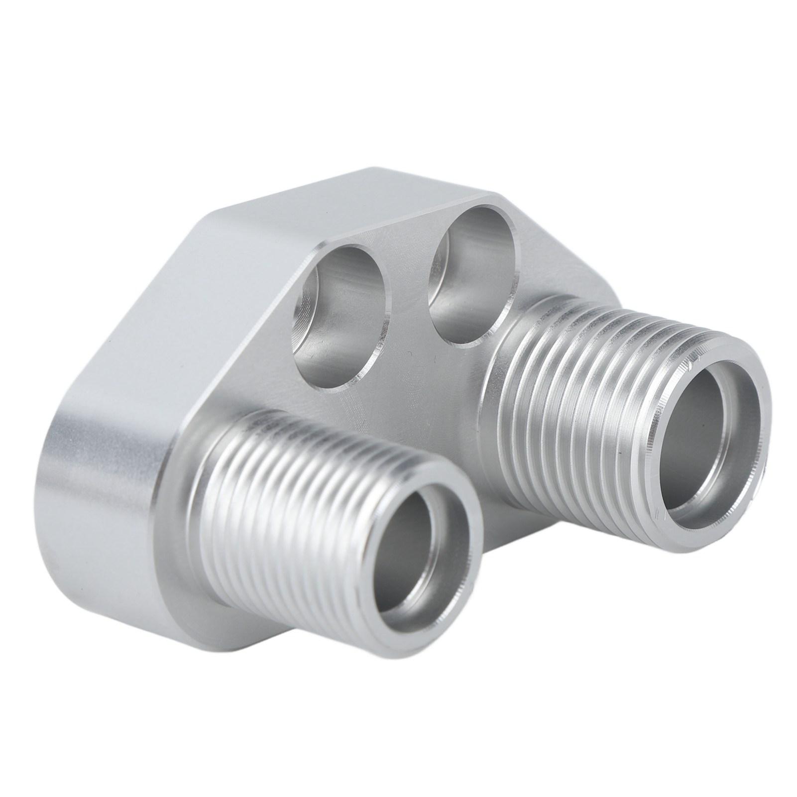 

AC Compressor Adapter Swap Billet Aluminum Compressor Straight Adapter for Sanden SD7B10 7176