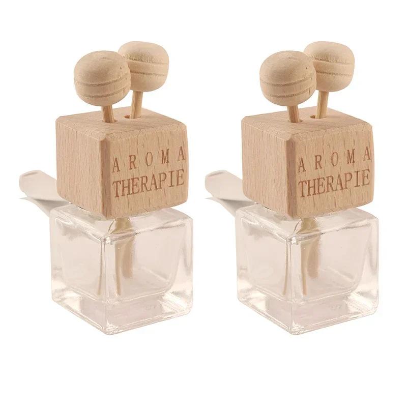Car Fragrance Empty Glass Bottle Clip Cute Car Air Freshener Bottle Perfume Clip Air Vent Outlet Aromatherapy Auto Accessories