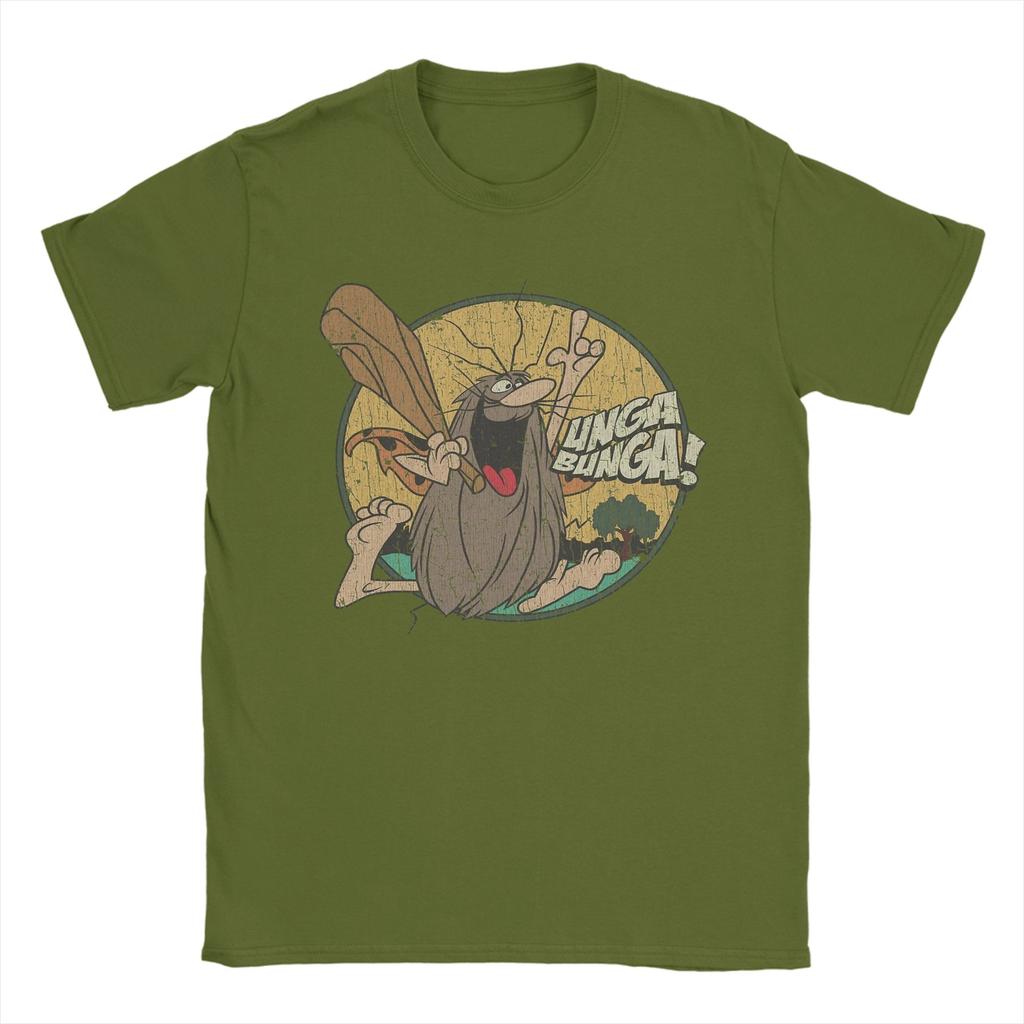 Men Cartoon Caveman 1977 T Shirt 100 Cotton Tops Humorous Short Sleeve Crewneck Tee Shirt Printed TShirts