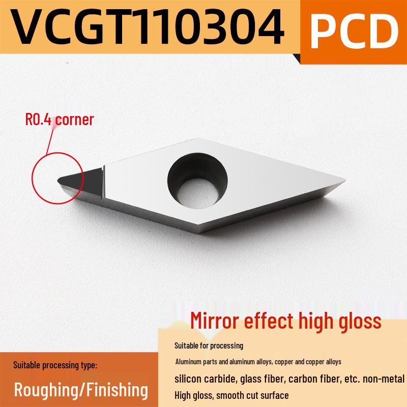 35° Diamond Blade CNC Lathe Inserts VCGT160404 VBGT110302 for Aluminum