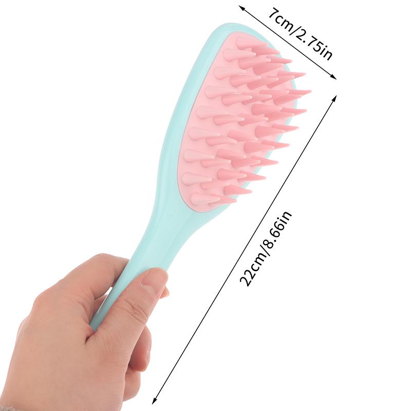 Long Handle Shampoo Brush Silicone Scalp Massage Comb Hair Washing Brush Head Massager Bath Brush Body Scrubber Hair Accessories