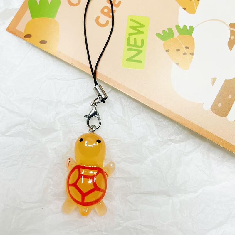Cartoon Luminous Turtle Keychain Sweet Cute Bag Pendant Mobile Phone Strap Accessories Gift