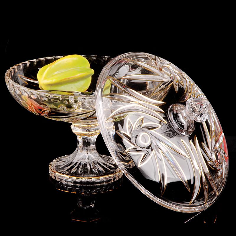 Flavinmci Golden Windmill Glass Fruit Plate