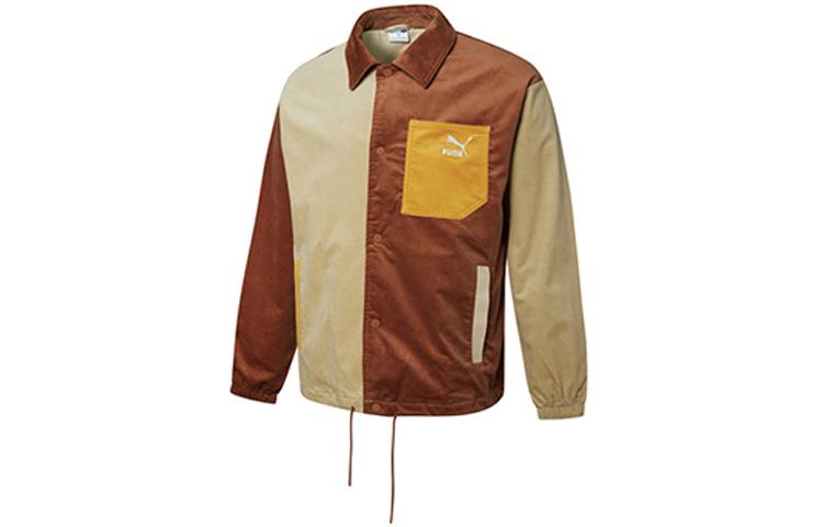 PUMA Cord Coach Jackets Men s Coffee Lapel Moderate Other 534752-17 S