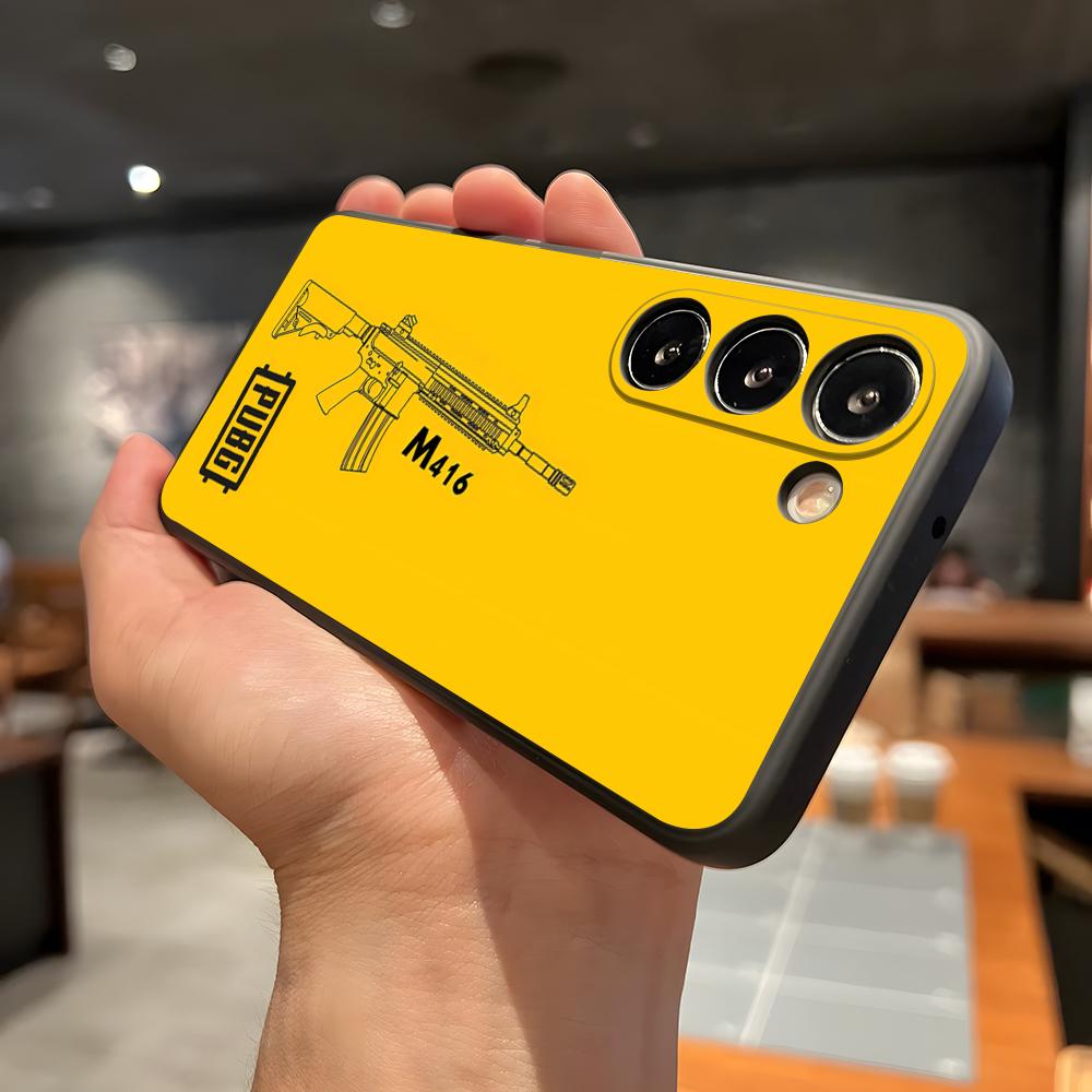 P-Pubg G-Spiel Handyhülle Für Samsung A56 A36 A26 A16 A15 A25 A35 A55 A14 A34 A24 A54 Schwarze Weiche Hülle