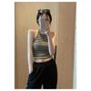 New Arrivals Open Run Women Stripe Crop Sleeveless