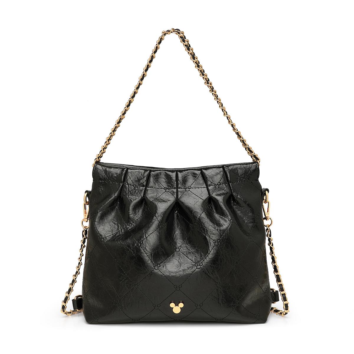 

Новая женская сумка-хобо из искусственной кожи Disney, обычная, черно-белая DHB41433-A 26.9*8.9*24.1CM