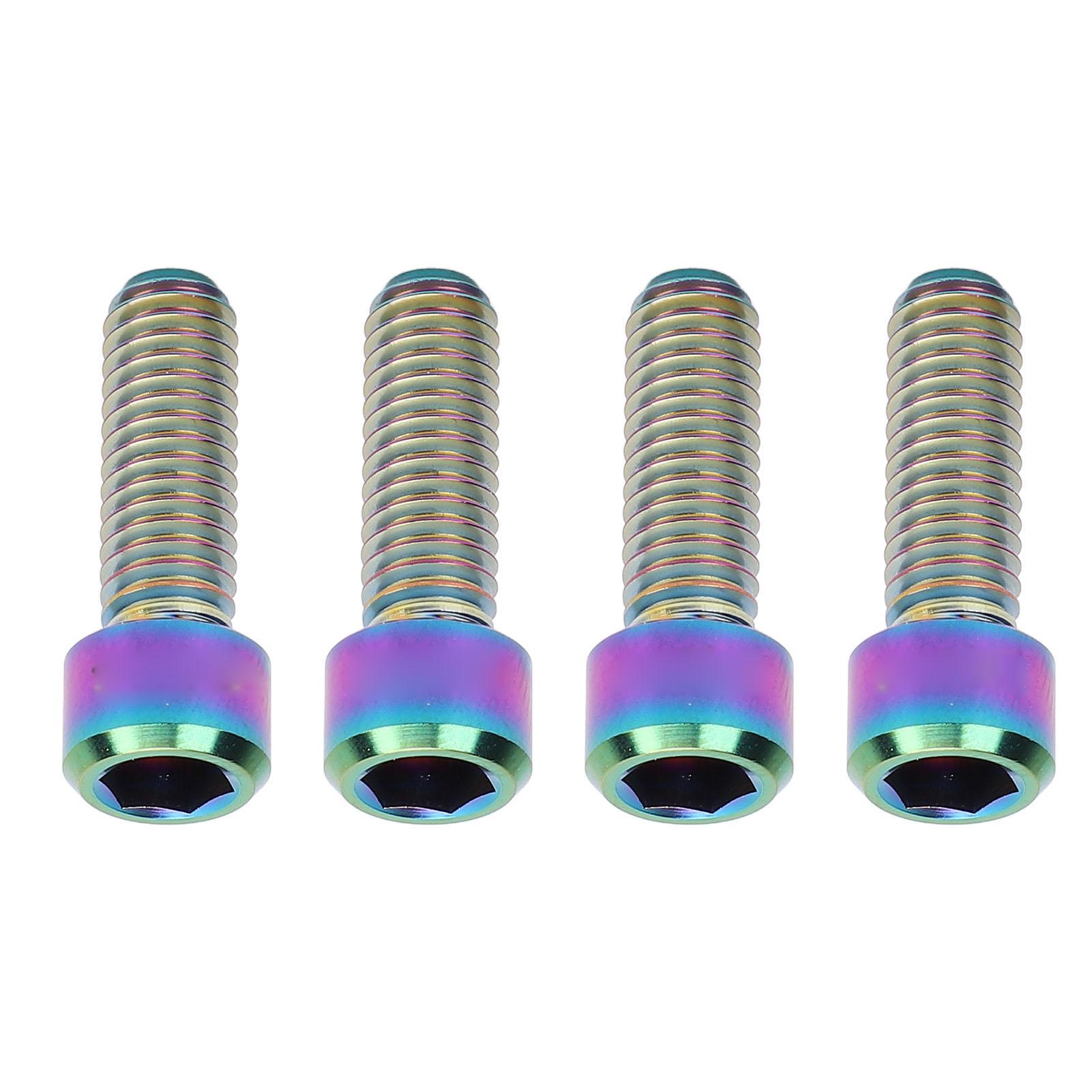 

4 шт. Винты для дискового тормоза, суппорт для горного велосипеда, принадлежности для велоспорта, сплав титана M6x18 мм, цвет титана