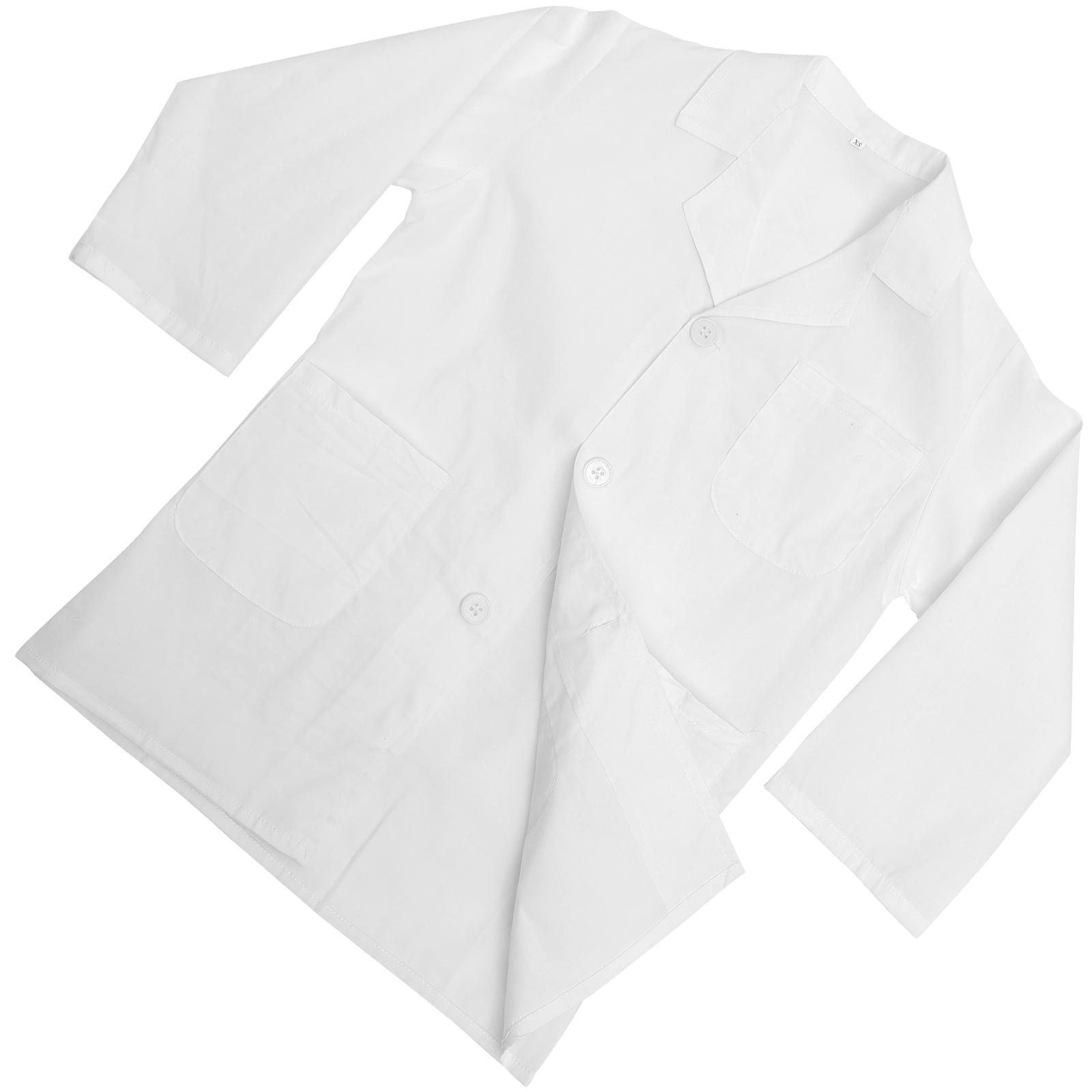 

Long Sleeve Kids Lab Coat White Reusable Costume For Halloween Party Festival Toddler Scientist Clothes Washable Dress Birthday 66.00X41.00X0.40CM белый