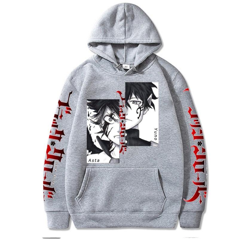 Japanese Animation Black Clover Hoodies Women Men Long Sleeve Hooded Sweatshirts Unisex Streetwear Pullover Clothing
