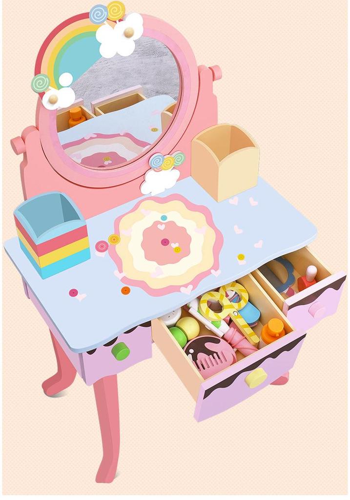 Rainbow Princess Makeup Table & Playset for Girls