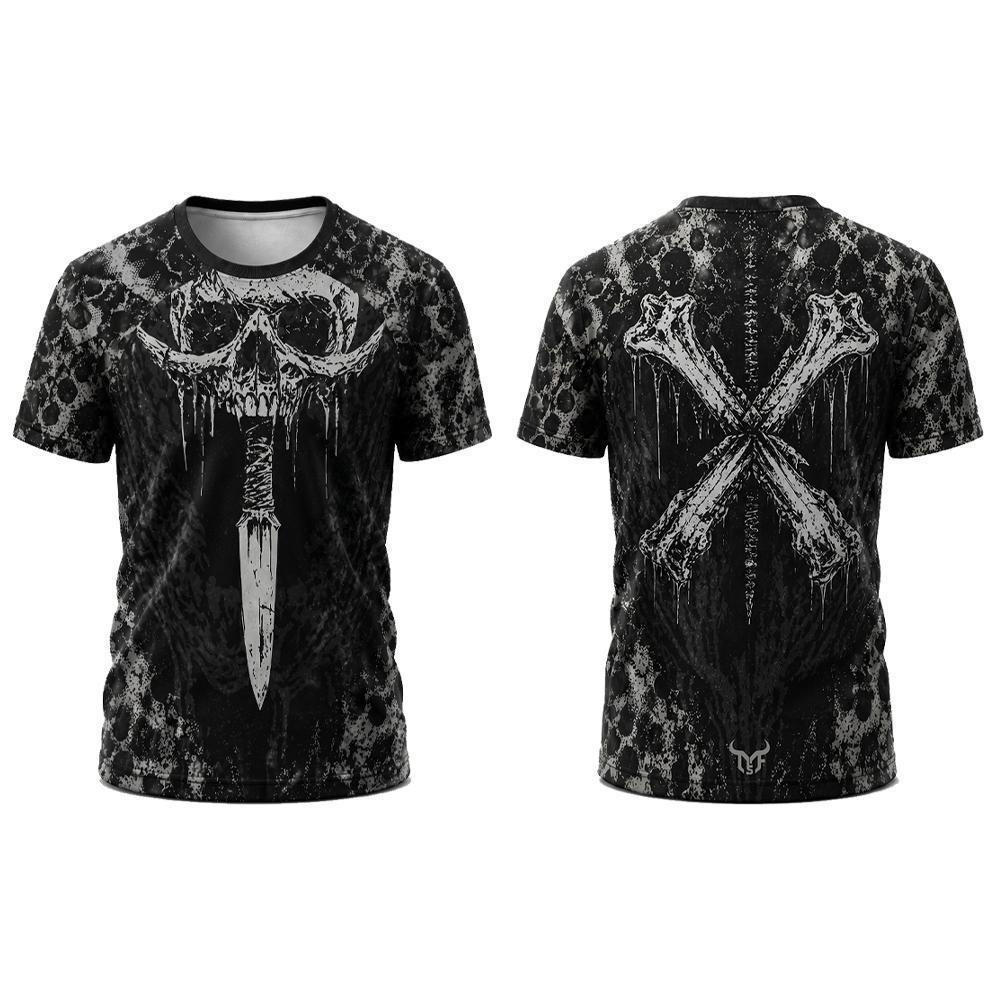

Men s Gothic Skull 3D Printed T-shirt Punk Rock Harajuku Street Wear Summer Casual Hip Hop Round Neck Short Sleeve Tops M