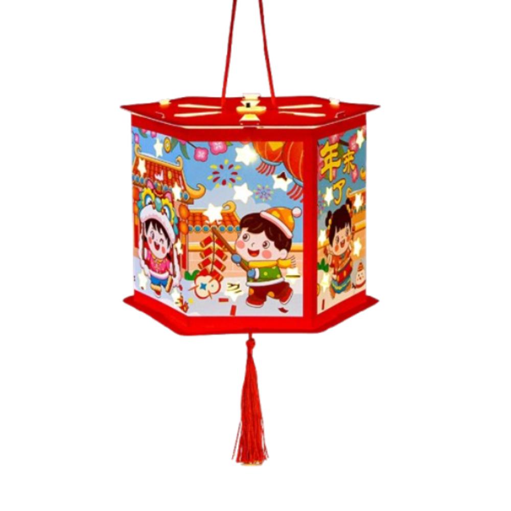 Chinese Style New Year Luminous Lantern Cartoon Celebration Lantern  Home New Year Gift